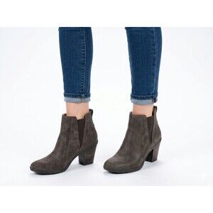 Baretraps Dasha Ankle Booties 10M Brown Snake Print Textured Block Heel Boots